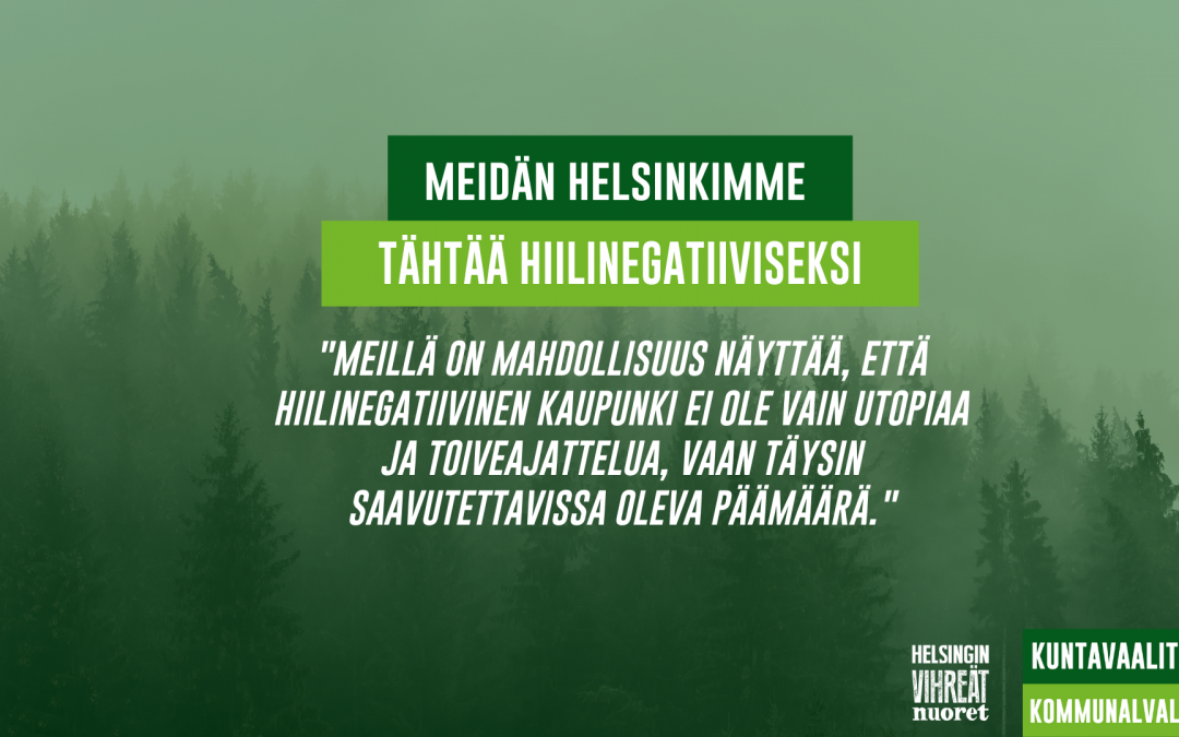 Meidän Helsinkimme tähtää hiilinegatiiviseksi